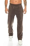 ✔️ Im Alltag oder zu-Hause zum chillen als Haushose. Men Relaxhose breit geschnitten und geradem Bein. Die Herrenhose aus Cotton und Polyester & Elasthan Gummizug