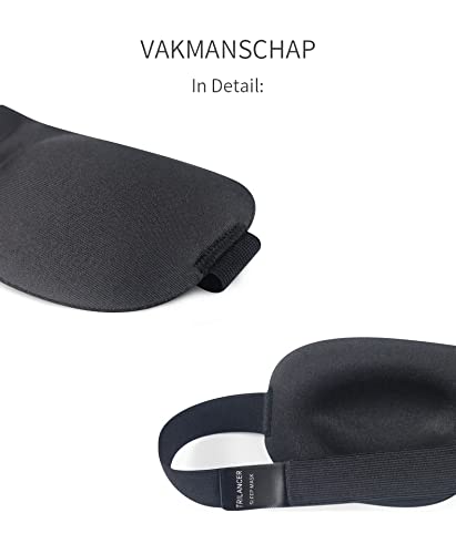 Trilancer Slaapmasker,3D Oogmasker om te Slapen, Verduistering dat met Oordopjes - Image 5