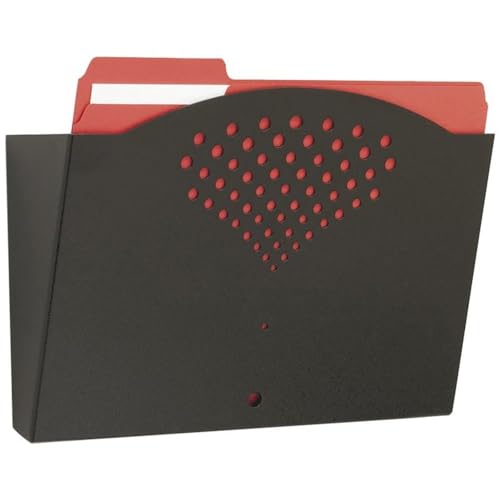 SAFCO Steel Wall Pocket, Letter, Black (Case of 4)