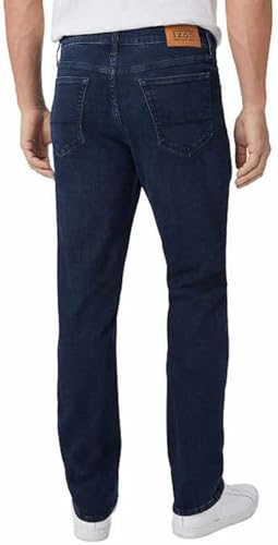 IZOD Men's Comfort Stretch Straight Fit Jean (34W x 30L, Dark Blast)2