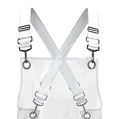 Tablier transparent pour barbecue et ferme unisexe blanc