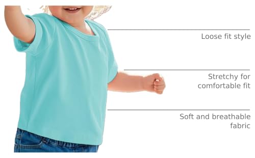 Image of 3 Pack Toddler Girls Short Sleeve Shirts Soft Cotton Basic Tee Shirt Size 18M-5T
