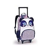 Mochila Rodinha Gatinha Panda Escolar Meninas Infantil (MIRSE42032PT16)