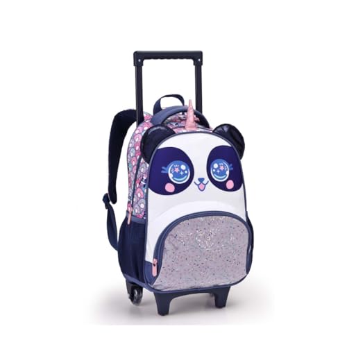 Mochila Rodinha Gatinha Panda Escolar Meninas Infantil (MIRSE42032PT16)