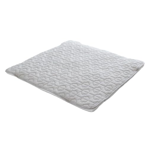 プッパプーポ 寝返り ごろ寝マット+敷きパッドセット 防水 120×120cm パイル 赤ちゃん ベビー 洗濯OK お昼寝 プレイ マット 敷布団 ラグ リビング 02クラウド×グレーのサムネイル