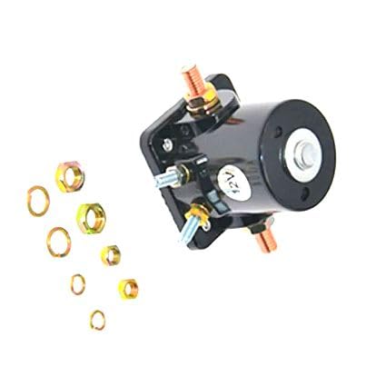 12V Starter Solenoid Relay Switch Compatible with Johnson OMC Evinrude Outboard Motor 383622 4-Terminal Marine Starter Solenoid Replacement for Sierra 18-5808,2PCS