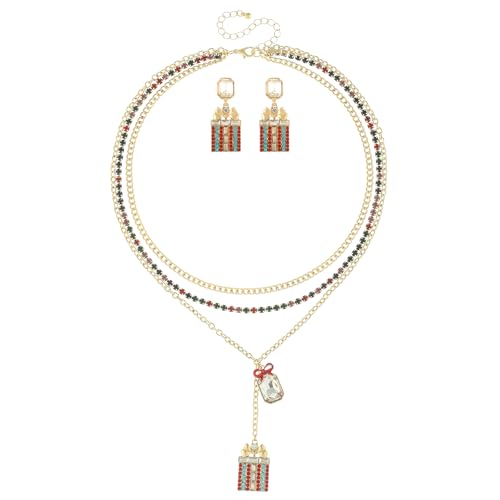 Madison Tyler Christmas Jewelry Sets for Women | Christmas Gift Layering Pendant Charm Necklaces | Cute Xmas Dangle Earring | Holiday Jewelry Gift