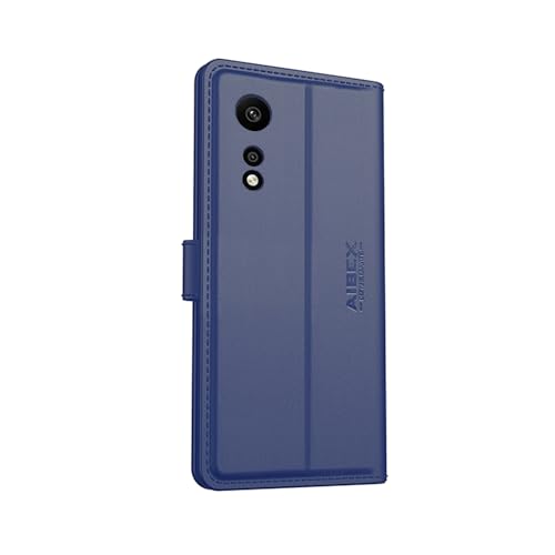 Image of AIBEX Compatible for Oppo A78 4G Flip Cover Leather Finish | Inside TPU with Card Pockets | Wallet Stand | Complete Protection Flip Case - Blue