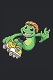  Notizbuch, 120 Seiten: Inline Skater - Fitness - Frosch Notizbuch - Tagebuch - Skizzenbuch - Schulheft für Frauen, Männer und Kinder - Weißes Papier - 6x9 Zoll - Punktraster