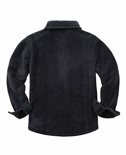 Image of ThCreasa Boys Sherpa Lined Plaid Button Shirt Jacket