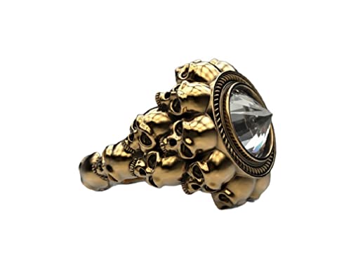 Ya en mundofriki.es: Anillo de calavera para hombre, anillo de cabeza de calavera demón gótico, anillo esqueleto calavera de la muerte punk rock anillo calavera piedra preciosa, no., no.,