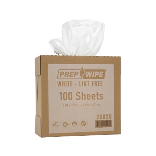 PrepWipe Heavy Duty Cleaning Towels, Lint Free Cleaning Towels, Industrial Paper Towels, Disposable Towels Pack of 100 Sheets 9