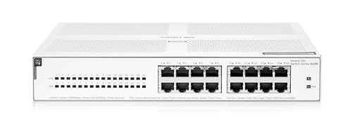 Image of HPE Networking Instant On Switch Series 1430 16-Port Gb Unmanaged Layer 2 Ethernet Switch with PoE | 16x 1G | 16x CL4 PoE (124W) | Fan-Less | US Cord (R8R48A#ABA)