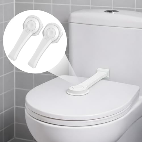 Baby Proofing Toilet Seat Locks (2-Pack) – Ideal Baby Proof Toilet Lid Locks - Easy Installation Toilet Locks Set - No Tools Required