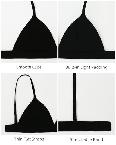 Image of Organic Cotton Bra for Small Breasted Women, Wireless T-Shirt Bra, Seamless Padded Bra for Women