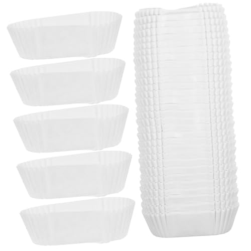FONDOTIN 1000 piezas Tazas de Papel para Hornear con Forma de Barco Resistentes Altas Temperaturas y Aceite para Cupcakes Pan y Postres Fiestas y Celebraciones