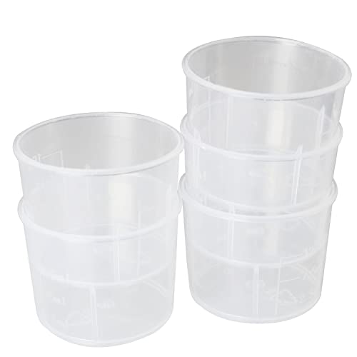 20 vasos medidores plásticos 15 ml transparentes miniatura 5