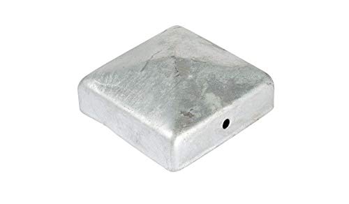 MEIN GARTEN VERSAND 10er Set Pfostenabdeckung/Zaunpfosten Kappen 7 x 7 cm eckig in Pyramiden Form aus Stahl, verzinkt günstig Cover