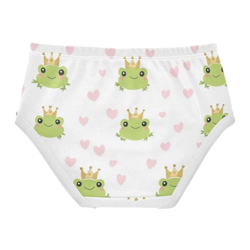 Wusikd Frogs Princess Face Girls' Underwear Cotton Cute Girls Briefs Soft Toddler Underwear 2T2