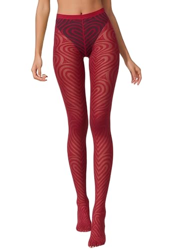 Image of Women Sheer Tights Control Top Pantyhose Y2k Polka Dot Skinny Mesh Tights Fishnet Socking Leggings