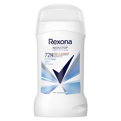Rexona Nonstop Protection Déodorant en stick Cotton Dry anti-transpirant avec 72 heures de protection contre la transpiration et les odeurs corporelles 50 ml