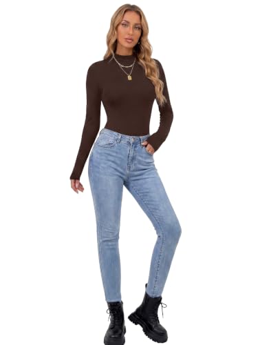 Image of OPOIPIN Women's Long Sleeve Basic Bodysuit