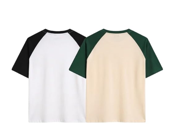 Image of KG3 Men's Regular Fit Round Neck Half Sleeves Solid Casual Wear T-Shirt I Unisex Regular Cotton Combo of 2 Solid Color Tshirt