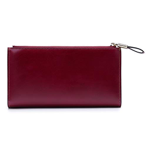 women clutch wallet genuine leather checkbook(purple)4