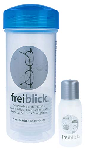 Original freiblick Brillenbad Klassik 1.2 SET | Schüttelbad inkl. 50ml Spezialreiniger (blau)