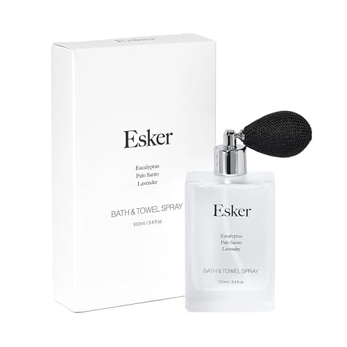 Esker - Natural Eucalyptus Towel + Linen Spray | Clean, Vegan Home Fragrance + Aromatherapy (3.4 fl oz | 100 ml)