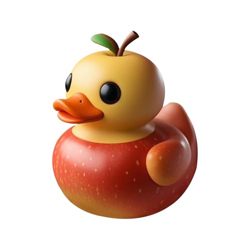 Jubepk Estatua De Pato Frutal - Resin Duck Figurine Statue Deocr | Adorno Colorido Y Creativo para Estanterías Dormitorio Sala O Habitación