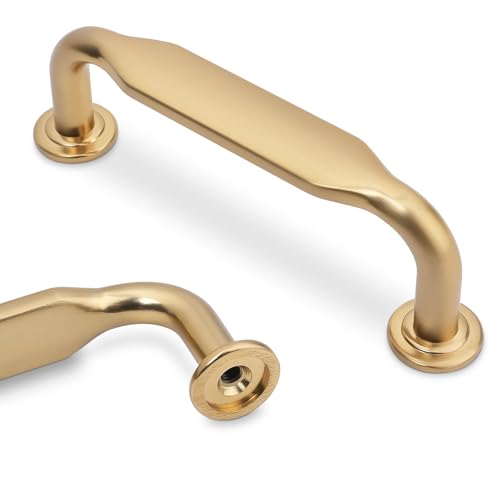 Amasideca 10 Pack Champagne Bronze Cabinet Pulls 3 Inch(76mm) Hole Centers Kitchen Cabinet Handles Zinc Alloy Champagne Drawer Pulls Solid Cabinet Hardware by Amasideca - Used condition - US$28.03