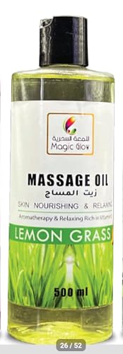 Magic Glow Lemon Grass Massage Oil Aromatherapy Skin Nourishing and Relaxing 500 ml