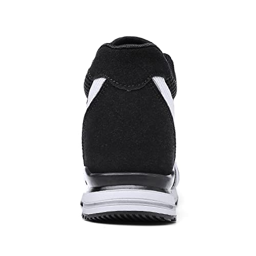 AONEGOLD Women's Hidden Wedge Sneakers High Heeld Lace Up Fashion Lightweight Walking Shoes Platform Sneakers4