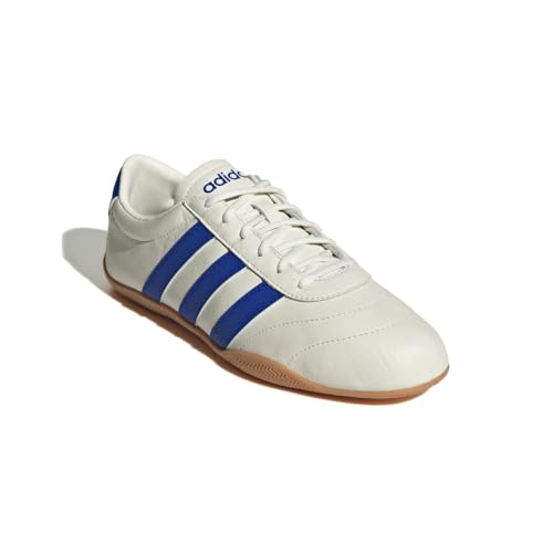 adidas Women's Grand Court Low Top, Off White/Lucid Blue/Gum, 9