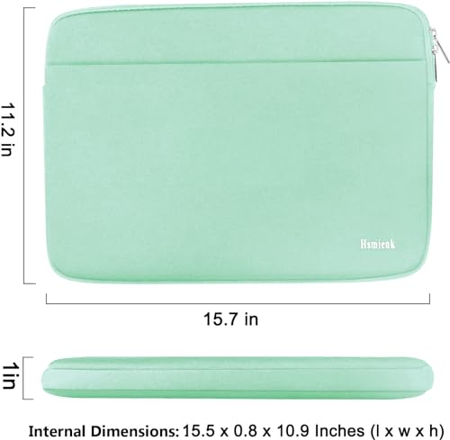 Image of Laptop Sleeve Case 15.6 inch, Shockproof Protective Notebook Cover with Accessory Pocket, Carrying Laptop Bag for HP, ASUS, Dell, Lenovo, Acer, Light Blue