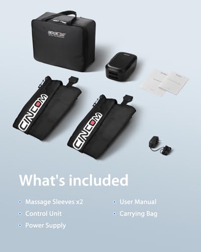 Image of CINCOM Air Compression Recovery System, Cordless Leg Massager Boots for Circulation, Legs Compression Device for Athlete Fast Recovery