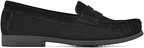 WHITE MOUNTAIN Women's Shoes Cashews Penny Loafer, Black/Suede, 8 M | Image 2