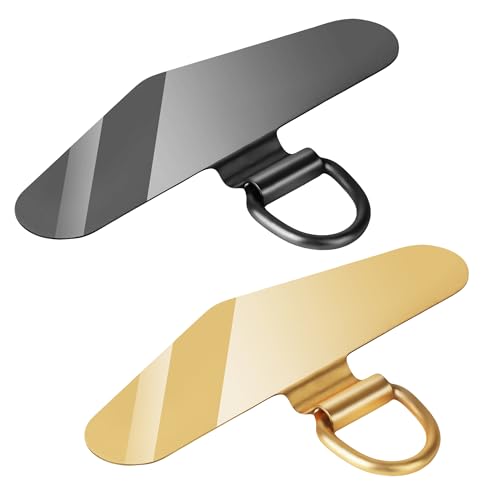2Pcs Phone Tether Tab, Metal Sticky-Free Phone Lanyard Triangle-black+silver - 第 35/55 張圖片