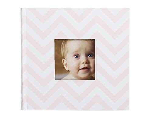 Pearhead Álbum de fotos, presente de lembrança para bebé, batismo ou batizado, 50 páginas, cinzento com bolinhas brancas