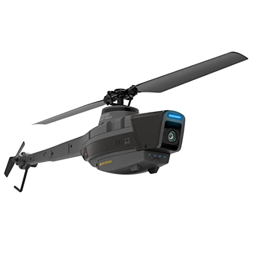 Aetheria C128 RC Helicopter with 1080P Camera 2.4G 4CH Black Hornet Aerial Military Aircraft, Remote Control Aircraft with 6-Axis Gyro, Optical Flow Positioning
