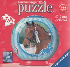 Sportpferde. 3D Puzzle 54 Pieces-Ball