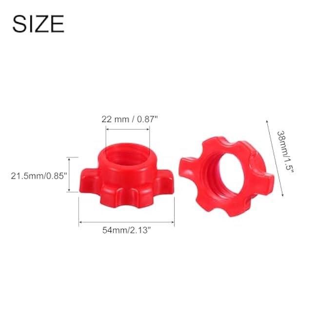 uxcell Dumbbell Bar Nut Barbell Screw, Spin-Lock Collars Screw Hex Fixing Nuts for Weight Training Fitness Exercise