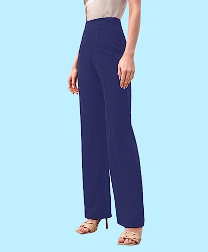 Image of Dream Beauty Fashion Women's High Waist Bell Bottom Trouser, Elastic Flared Bootcut Pants, Stretchy Parallel Leg for Casual Office Work wear (Dhoni 1)