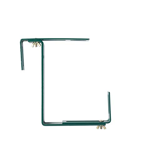 Xclou Window Box Brackets in Green - Flower Box Holder for Mounting on Balconies, Windowsills, or Fences - 2-Fold Adjustable Balcony Brackets
