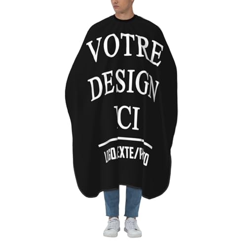 Cape Coiffeur Personnalisée Blouse Coiffeur Personnalisable Avec Photo Texte Tablier Coiffure Personnalisé Concevez Votre Propre Logo pour Maison ou Salon...