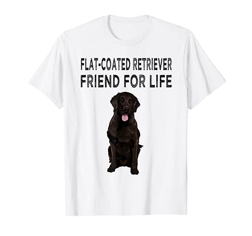 Flat-Coated Retriever Friend For Life Dog Lover Friendship T-Shirt, Black