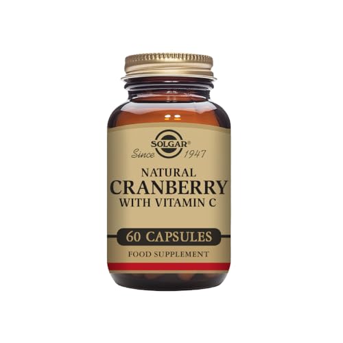 Solgar Natural Cranberry with Vitamin C Vegetable Capsules - Pack of 60 - Supports the immune system, Fights free radicals - Reduces tiredness and fatigue - Vegan