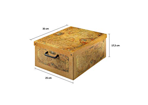 LAVATELLI Baulino Marco Polo – Decorative Cardboard Storage Box with Lid & Handles – Foldable Clothes & Toy Organiser for Home, Bedroom & Office – 35×25×17.5 cm (13.8×9.8×6.9 in) - Cosy Home Interiors LAVATELLI Baulino Marco Polo – Decorative Cardboard Storage Box with Lid & Handles – Foldable Clothes & Toy Organiser for Home, Bedroom & Office – 35×25×17.5 cm (13.8×9.8×6.9 in) - Image 2
