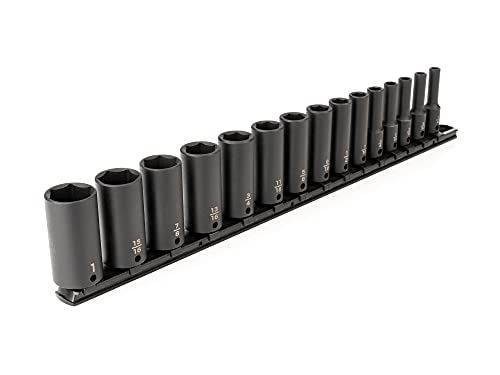 Image of TEKTON 3 /8 Inch Drive Impact Socket Set, 15-Piece | SID91105